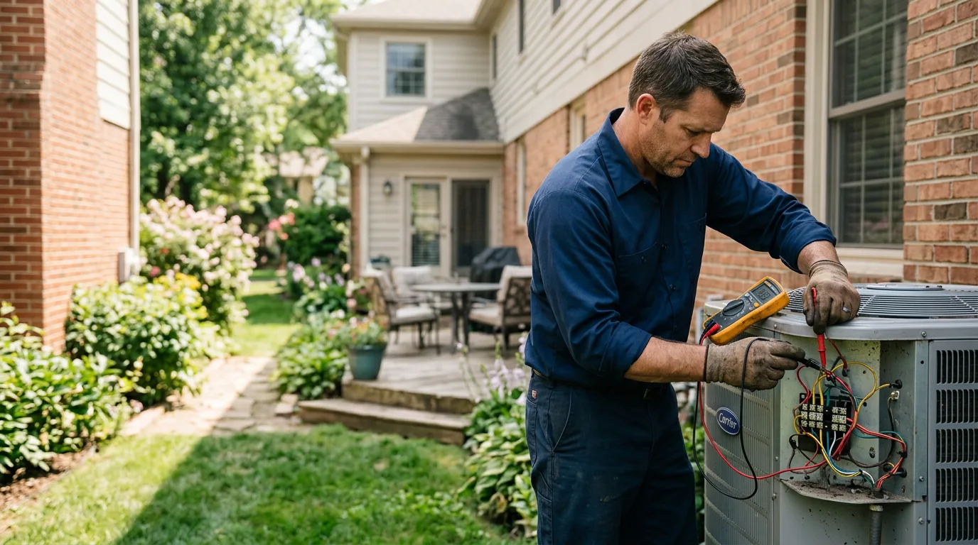 HVAC technician working near Courtenay, ND